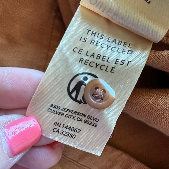 Outerknown Retrograde Linen Jumpsuit Womens Size S Minimalist Capsule Boho - Picture 7 of 9